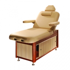 2节靠背扶手床木制沙龙床水疗美容床高级按摩床美容理疗床