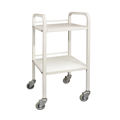 Remy02 2- Shelf Metal Trolley Barber Trolley With Wheel
