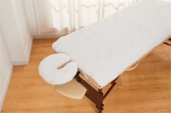 MT本色按摩床用标准型仿羊羔绒床罩2件套美容床罩床单床盖面枕套